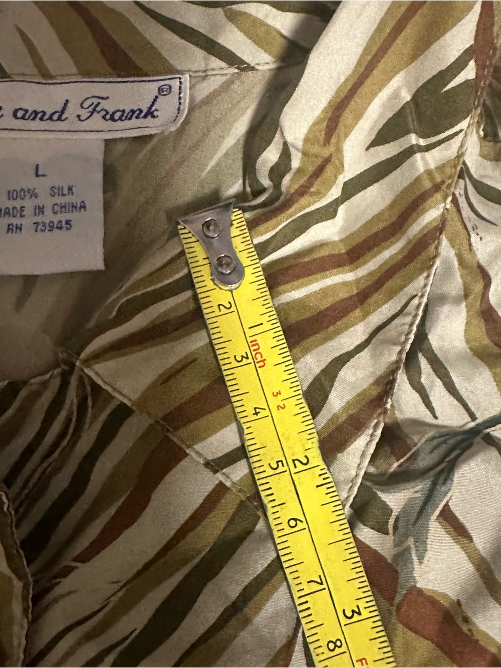 Anna And Frank Olive, Tan and Cream Floral-Print Button blouse - Picture 12 of 15